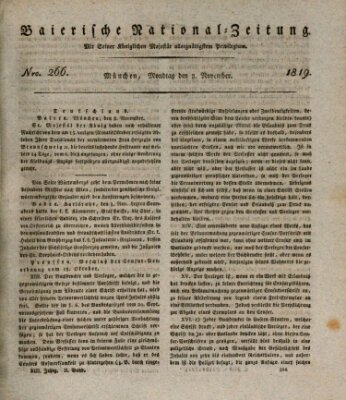 Baierische National-Zeitung Montag 8. November 1819