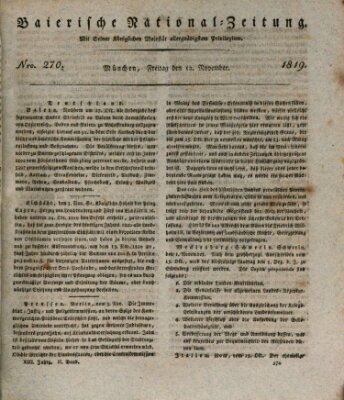 Baierische National-Zeitung Freitag 12. November 1819