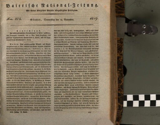 Baierische National-Zeitung Donnerstag 18. November 1819