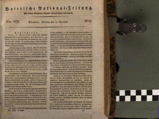 Baierische National-Zeitung Dienstag 23. November 1819