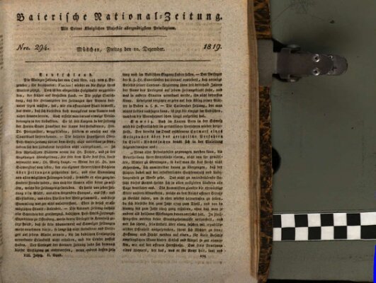 Baierische National-Zeitung Freitag 10. Dezember 1819