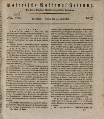 Baierische National-Zeitung Freitag 24. Dezember 1819