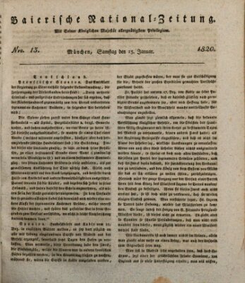 Baierische National-Zeitung Samstag 15. Januar 1820