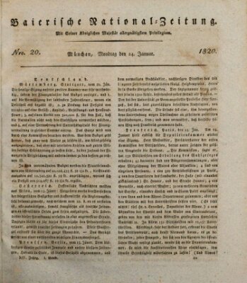 Baierische National-Zeitung Montag 24. Januar 1820