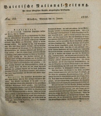 Baierische National-Zeitung Mittwoch 26. Januar 1820