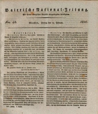 Baierische National-Zeitung Freitag 18. Februar 1820