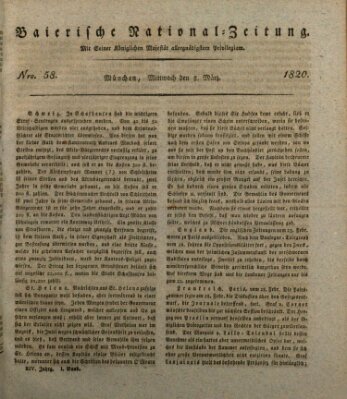 Baierische National-Zeitung Mittwoch 8. März 1820