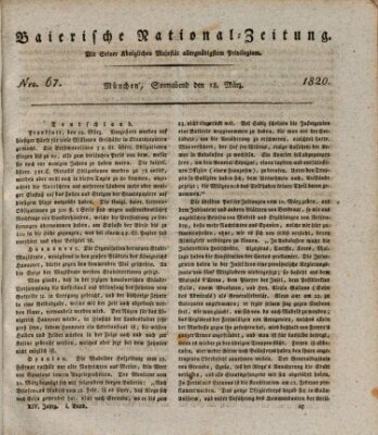 Baierische National-Zeitung Samstag 18. März 1820