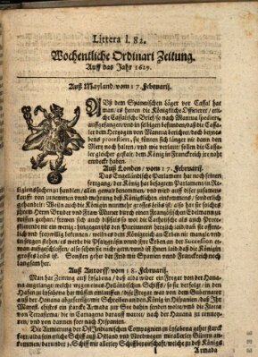 Wochentliche Ordinari Zeitung (Süddeutsche Presse) Samstag 17. Februar 1629