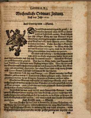 Wochentliche Ordinari Zeitung (Süddeutsche Presse) Freitag 2. März 1629