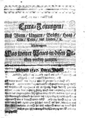 Mercurii Relation, oder wochentliche Reichs Ordinari Zeitungen, von underschidlichen Orthen (Süddeutsche Presse) Samstag 10. August 1697