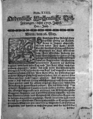 Ordentliche wochentliche Post-Zeitungen Samstag 5. Juni 1717