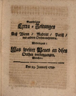 Mercurii Relation, oder wochentliche Ordinari Zeitungen von underschidlichen Orthen (Süddeutsche Presse) Samstag 29. Januar 1729