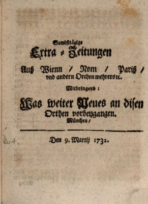 Mercurii Relation, oder wochentliche Ordinari Zeitungen von underschidlichen Orthen (Süddeutsche Presse) Sunday 9. March 1732