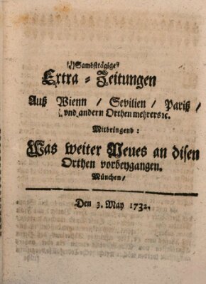 Mercurii Relation, oder wochentliche Ordinari Zeitungen von underschidlichen Orthen (Süddeutsche Presse) Samstag 3. Mai 1732