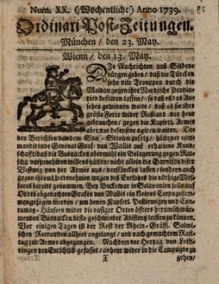 Wochentliche Ordinari Post-Zeitungen (Ordentliche wochentliche Post-Zeitungen) Samstag 23. Mai 1739