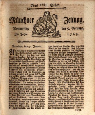 Münchner Zeitung (Süddeutsche Presse) Donnerstag 9. Februar 1769