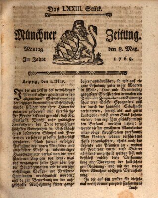 Münchner Zeitung (Süddeutsche Presse) Montag 8. Mai 1769