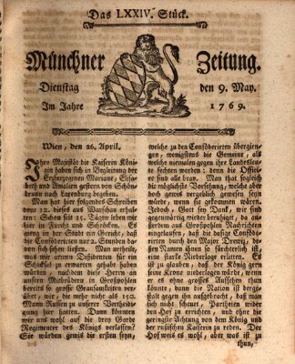 Münchner Zeitung (Süddeutsche Presse) Dienstag 9. Mai 1769