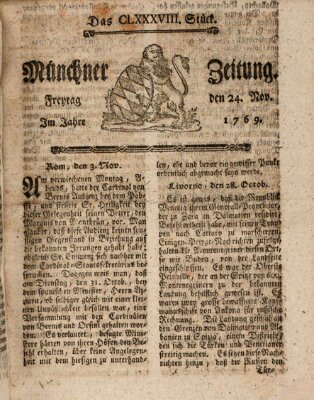 Münchner Zeitung (Süddeutsche Presse) Freitag 24. November 1769