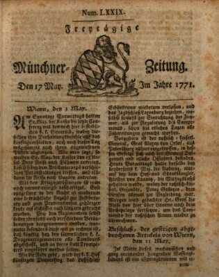 Münchner Zeitung (Süddeutsche Presse) Freitag 17. Mai 1771