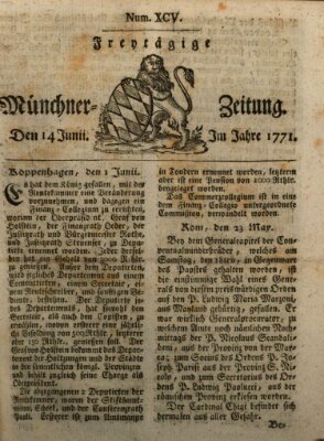 Münchner Zeitung (Süddeutsche Presse) Freitag 14. Juni 1771