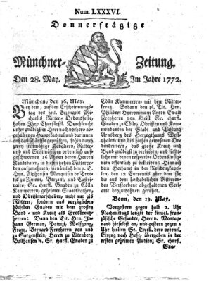 Münchner Zeitung (Süddeutsche Presse) Donnerstag 28. Mai 1772