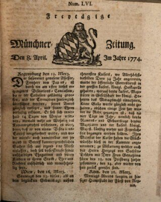 Münchner Zeitung (Süddeutsche Presse) Freitag 8. April 1774