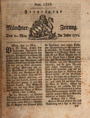 Münchner Zeitung (Süddeutsche Presse) Freitag 20. Mai 1774