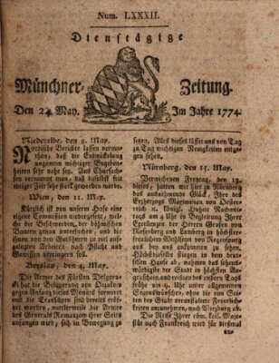 Münchner Zeitung (Süddeutsche Presse) Dienstag 24. Mai 1774