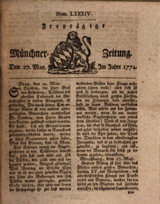 Münchner Zeitung (Süddeutsche Presse) Freitag 27. Mai 1774