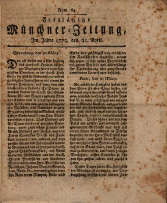 Münchner Zeitung (Süddeutsche Presse) Freitag 21. April 1775