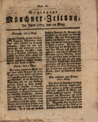 Münchner Zeitung (Süddeutsche Presse) Montag 22. Mai 1775