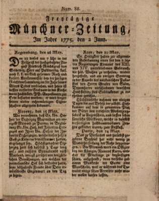 Münchner Zeitung (Süddeutsche Presse) Freitag 2. Juni 1775