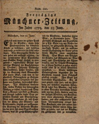 Münchner Zeitung (Süddeutsche Presse) Freitag 23. Juni 1775