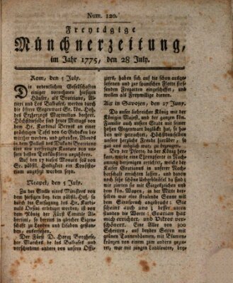 Münchner Zeitung (Süddeutsche Presse) Freitag 28. Juli 1775