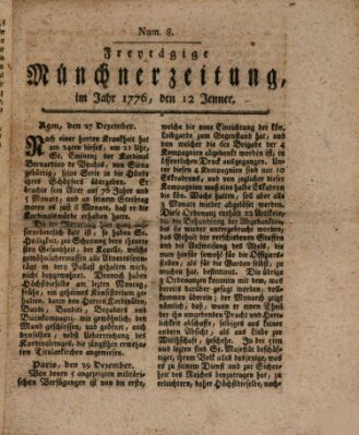 Münchner Zeitung (Süddeutsche Presse) Freitag 12. Januar 1776