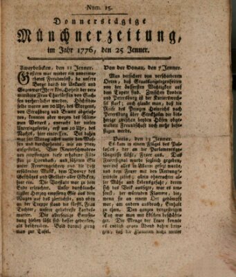 Münchner Zeitung (Süddeutsche Presse) Donnerstag 25. Januar 1776