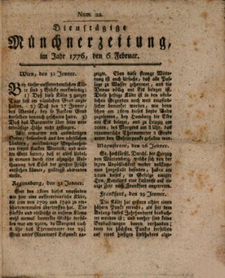 Münchner Zeitung (Süddeutsche Presse) Dienstag 6. Februar 1776