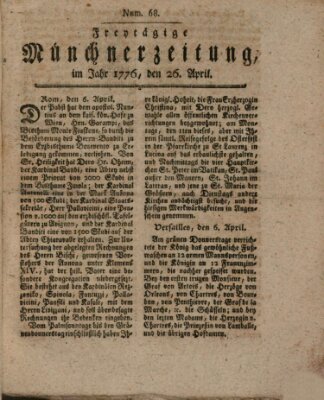 Münchner Zeitung (Süddeutsche Presse) Freitag 26. April 1776