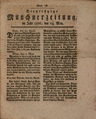 Münchner Zeitung (Süddeutsche Presse) Dienstag 14. Mai 1776