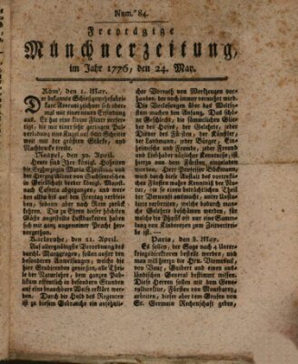 Münchner Zeitung (Süddeutsche Presse) Freitag 24. Mai 1776