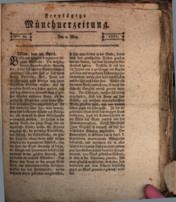 Münchner Zeitung (Süddeutsche Presse) Freitag 2. Mai 1777