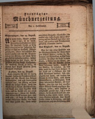 Münchner Zeitung (Süddeutsche Presse) Freitag 5. September 1777