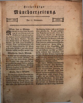 Münchner Zeitung (Süddeutsche Presse) Freitag 17. Oktober 1777