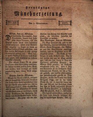 Münchner Zeitung (Süddeutsche Presse) Freitag 7. November 1777