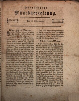 Münchner Zeitung (Süddeutsche Presse) Dienstag 18. November 1777