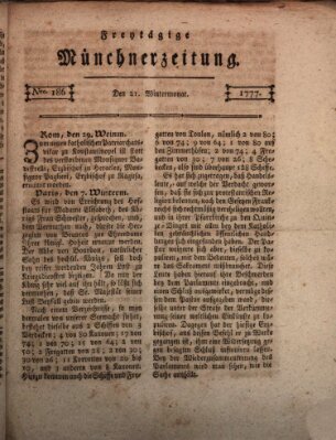 Münchner Zeitung (Süddeutsche Presse) Freitag 21. November 1777