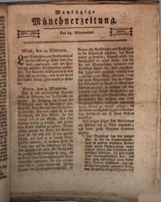 Münchner Zeitung (Süddeutsche Presse) Montag 24. November 1777