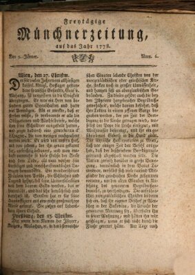 Münchner Zeitung (Süddeutsche Presse) Freitag 9. Januar 1778